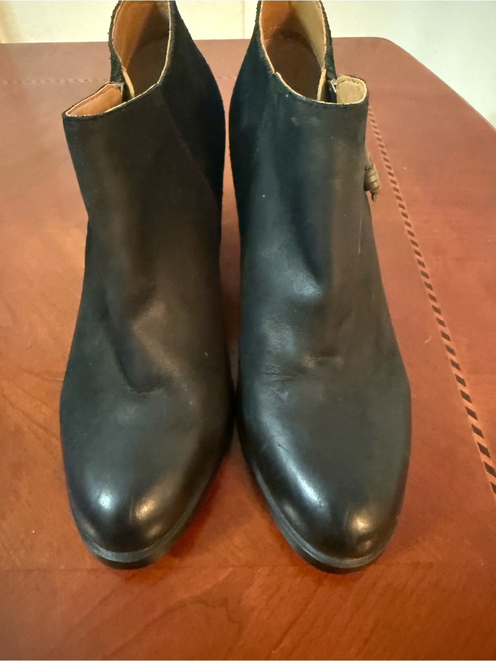 Sperry Black Leather Ankle Boots